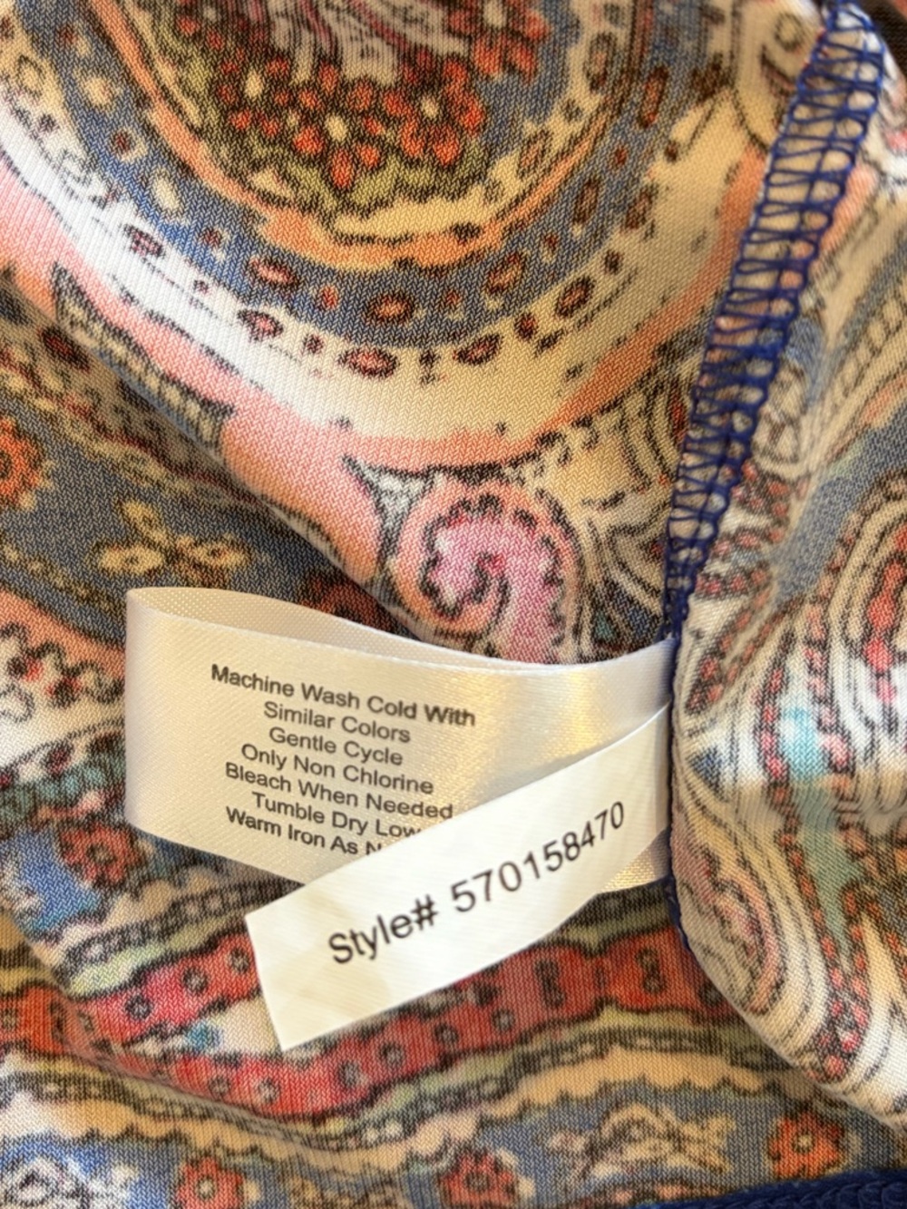 Boston Proper Boho Floral Paisley Off-Shoulder Mini Dress in Multi-Color - Picture 5 of 6